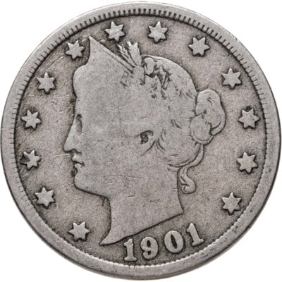 купить США 5 центов (cents) 1901 Liberty Nickel