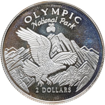 купить Острова Кука 2 доллара (dollars) 1996 Национальные парки США - Национальный парк Олимпик
