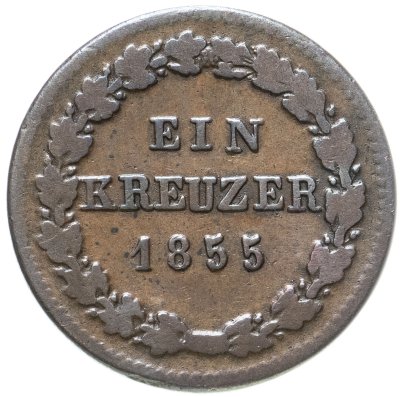 купить Германия, Нассау 1 крейцер 1855