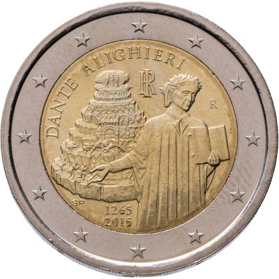 купить Италия 2 евро 2015 "750 лет со дня рождения Данте Алигьери"