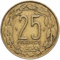 купить Центральная Африка (BEAC) 25 франков (francs) 1975-2003, случайная дата