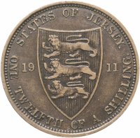 купить Джерси 1/12 шиллинга (shilling) 1911, Георг V