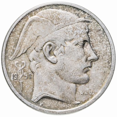 купить Бельгия 50 франков (francs) 1951 Надпись на французском - 'BELGIQUE'