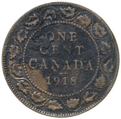 купить Канада 1 цент (cent) 1918