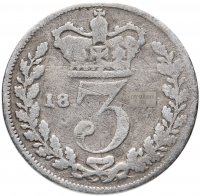Купить Великобритания 3 пенса (pence) 1838-1887, случайная дата