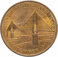 купить Германия, медаль 1974 года "Торжественное открытие моста Кёльбрандт" Гамбург