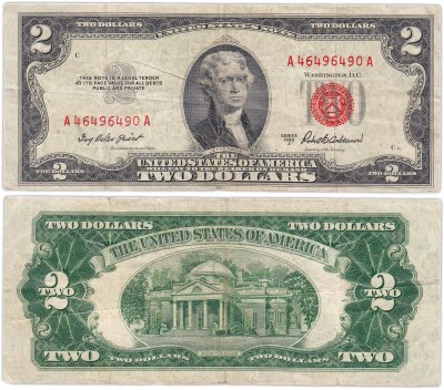 купить США 2 доллара 1953 series 1953A (Pick 380a)