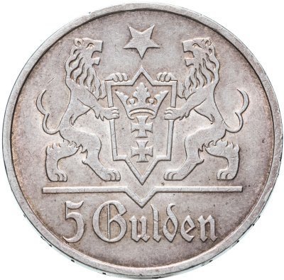 купить Данциг 5 гульденов (gulden) 1923