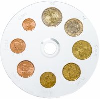 Купить Франция 2002 набор из 8 монет евро в официальном буклете