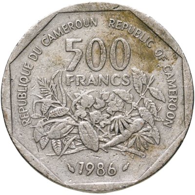 купить Центральная Африка (BEAC), Камерун 500 франков (francs) 1986