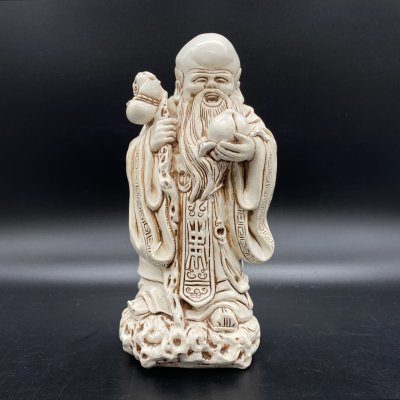 купить Нэцкэ "Шоусин с посохом и персиком", гипс, лак, Китай, 2000-2010 гг.
