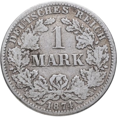купить Германия 1 марка 1874 A знак монетного двора: "A" - Берлин