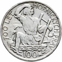 купить Чехословакия 100 крон (korun) 1949 "700 лет Праву добычи серебра в Йиглаве"