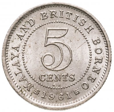 купить Малайя и Британское Борнео 5 центов (cents) 1961 KN