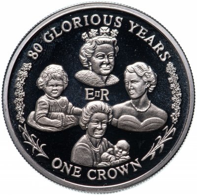 купить Гибралтар 1 крона (crown) 2006 "80 лет со дня рождения Королевы Елизаветы II" - четыре портрета