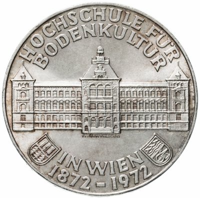 купить Австрия 50 шиллингов (shillings) 1972 100 лет Венскому Агрикультурному университету