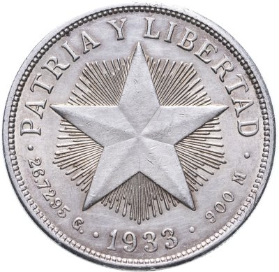 купить Куба 1 песо (peso) 1933