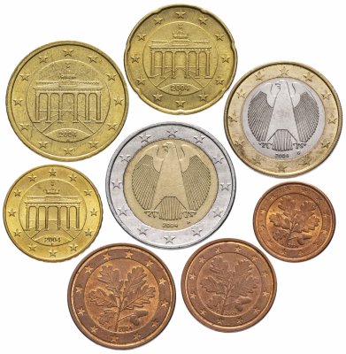 купить Германия полный годовой набор 2004 (8 монет, VF-XF)