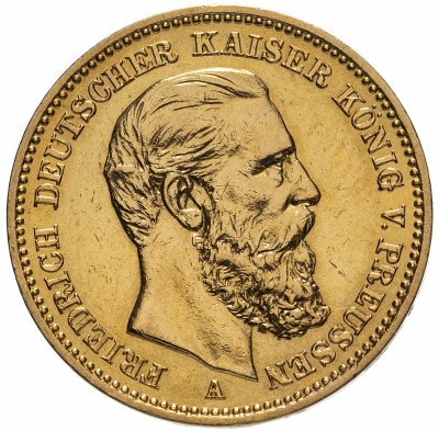 купить Германская Империя, Пруссия 20 марок 1888 Фридрих III