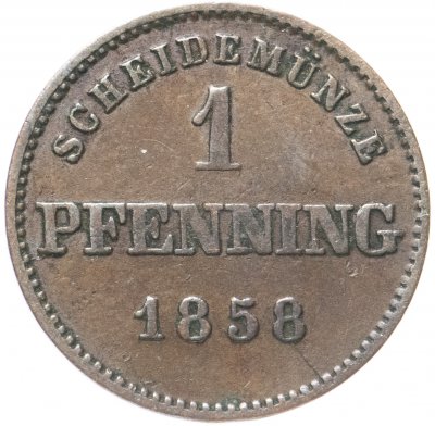 купить Бавария 1 пфенниг 1858