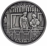 Купить Канада 20 долларов 2012 "75 лет первому королевскому визиту" в футляре, с сертификатом