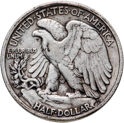 купить США 50 центов (1/2 доллара, half dollar) 1944 D Walking Liberty Half Dollar знак монетного двора: "D" - Денвер