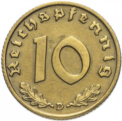 купить Германия (Третий Рейх) 10 рейхспфеннигов 1937"D"