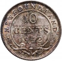 купить Ньюфаундленд 10 центов 1942
