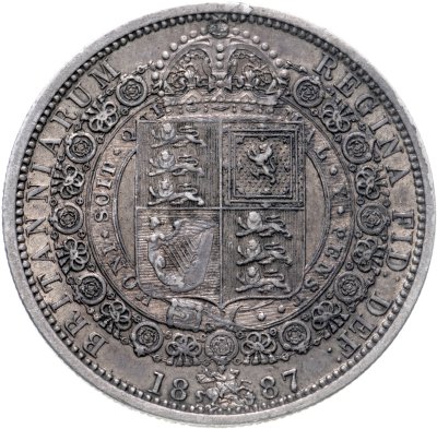купить Великобритания 1/2 кроны 1887