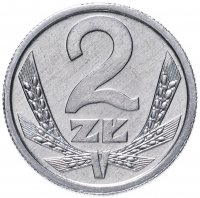купить 2 злотых (zlote) 1990 Польша