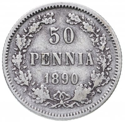 купить 50 пенни 1890 L, монета для Финляндии