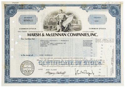 купить Акция США MARSH & McLENNAN COMPANIES, INC., 1978- 1980 гг.