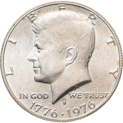 купить США 50 центов (1/2 доллара, half dollar) 1976 200 лет независимости США знак монетного двора "S" - Сан-Франциско