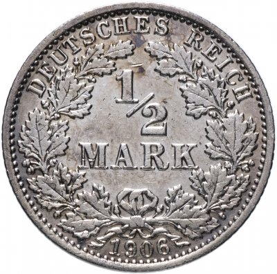 купить Германия, Германская империя 1/2 марки 1906 A