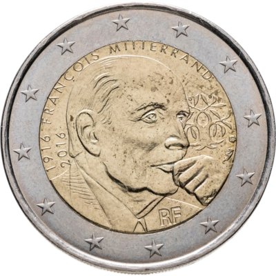 купить Франция 2 евро (euro) 2016 100 лет со дня рождения Франсуа Миттерана