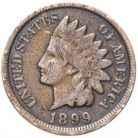 Купить США 1 цент (cent) 1899 Indian Head Cent