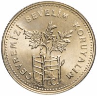 купить Турция 1000 лир (lira) 1990 "Охрана окружающей среды"