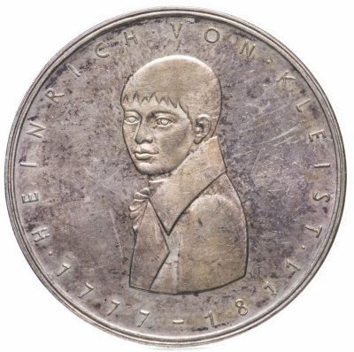 купить Германия 5 марок (deutsche mark) 1977 200 лет со дня рождения Генриха фон Клейста