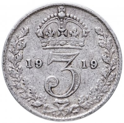 купить Великобритания 3 пенса (pence) 1919