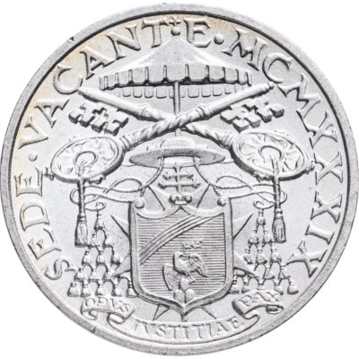 купить Ватикан 5 лир (lire) 1939 "Вакантный престол"