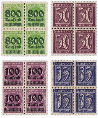 купить Германия набор из 16 марок (квартблоки) 50, 75, 100, 800