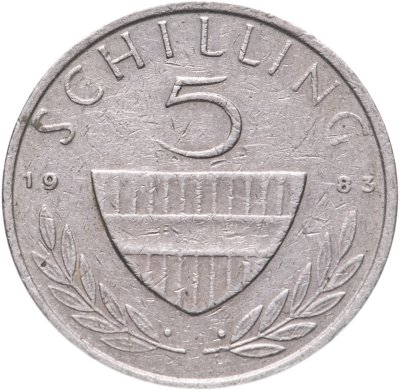 купить Австрия 5 шиллингов (shillings) 1983
