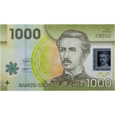 купить Чили 1000 песо 2021 Гуанако (лама гуанико) в Национальном парке Торрес-дель-Пайне пластик