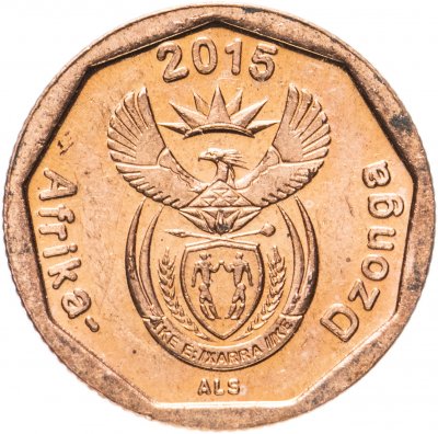 купить ЮАР 10 центов (cents) 2015 надпись "Afrika- Dzonga"