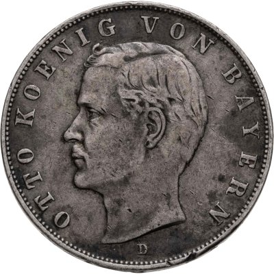 купить Германия (Империя) 3 марки (mark) 1909 D Бавария
