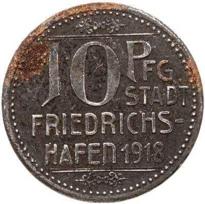 купить Германия, Фридрихсхафен 10 пфеннигов 1918