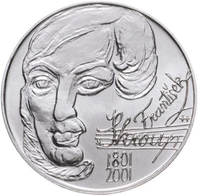 купить Чехия 200 крон 2001 "200 лет со дня рождения Франтишка Шкроупа"