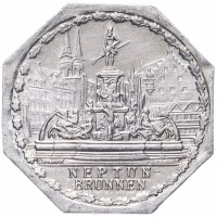 купить Германия (Нюрнберг) нотгельд 20 пфеннигов 1921 "Фонтан Нептуна" трамвайный жетон