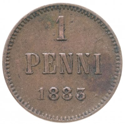 купить 1 пенни (penni) 1883, монета для Финляндии