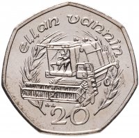 купить Остров Мэн 20 пенсов (pence) 1990